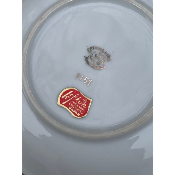 Vintage Lefton Heritage Rose Hand Painted Green Demitasse Cup Saucer - Picture 4 of 11